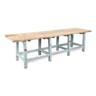 19th Century Rustic Hungarian Long Work Table For Sale