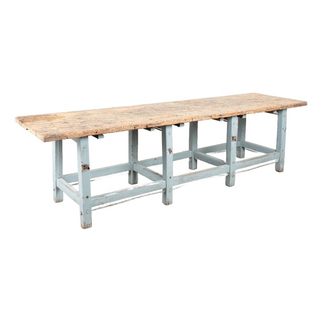 19th Century Rustic Hungarian Long Work Table For Sale