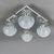 Ceiling Lamp in Chrome and Metal with Glass Bowls For Sale - Image 11 of 11