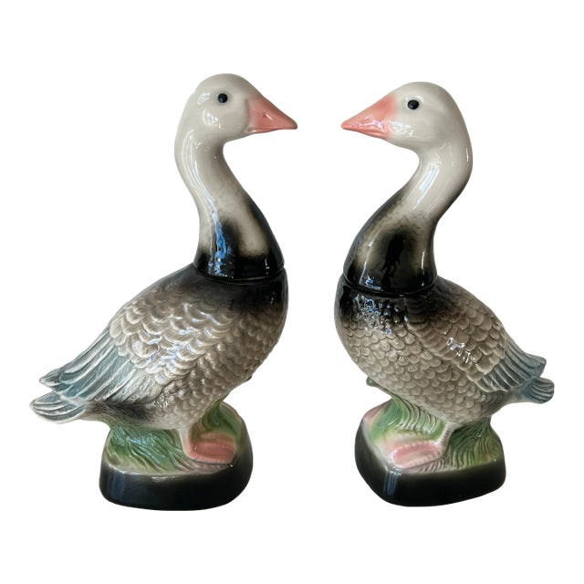 Vintage 1979 Jim Beam Goose Decanters a Pair For Sale