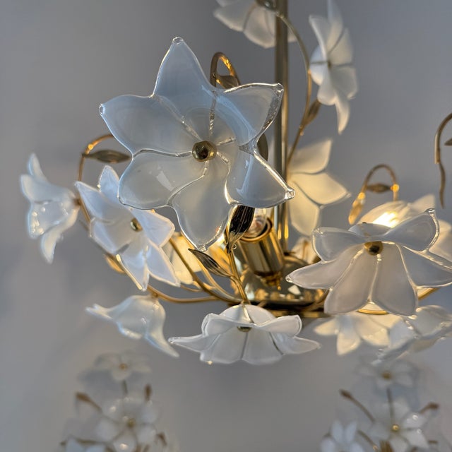 Florentine Chandelier and Wall Lamps in Murano Glass and Chrome by Paolo Venini, Italy, 1970s, Set of 3 For Sale - Image 4 of 18