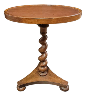 19th Century English Barley Twist Oval Drink Table