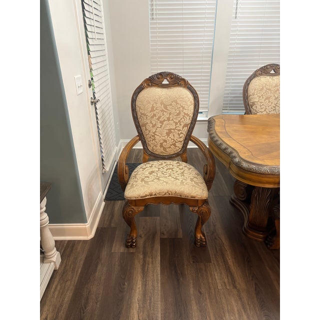 Traditional Designer Collection 6 Chairs Dining Room Set For Sale - Image 3 of 9