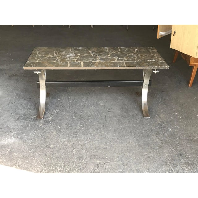 Mid-Century Chrome & Marble Coffee Table, 1950s For Sale - Image 10 of 10
