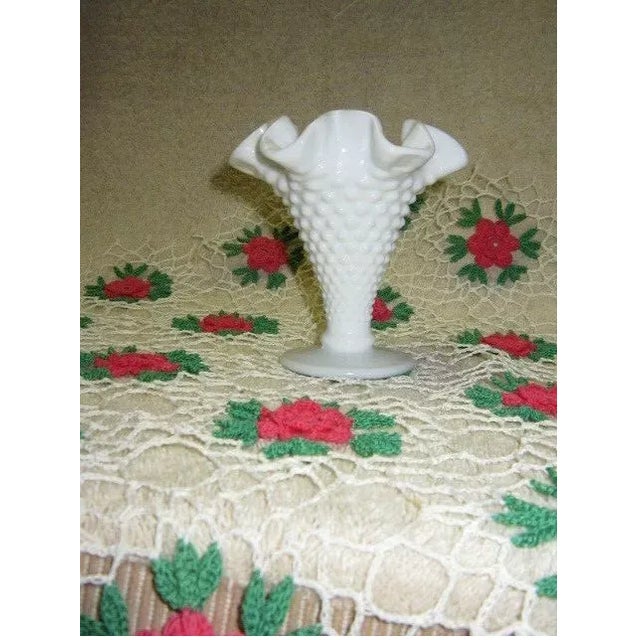 1990s Vintage Fenton White Hobnail Milk Glass Vase For Sale - Image 5 of 5