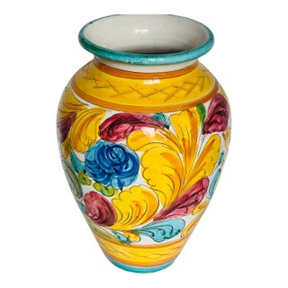 Large Vintage Sgradito Made in Italy Rooster Bird Vase For Sale