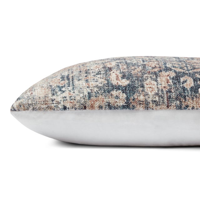 Contemporary Amber Lewis x Loloi Montara Denim / Natural 13" x 35" Cover Only Pillow For Sale - Image 3 of 3