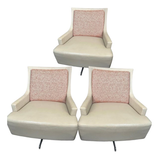 3 Barbara Barry "Scoop" Lounge Chairs for HBF-Blend of MCM Inspiration & Contemporary Refinement For Sale