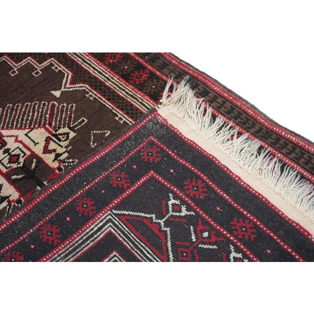 Textile Vintage Tribal Afghan Rug 2'9'' X 5'0'' For Sale - Image 7 of 11