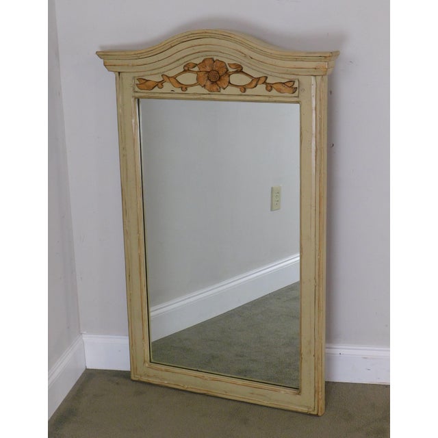 Woodland Furniture French Country Style Painted Wall Mirror | Chairish