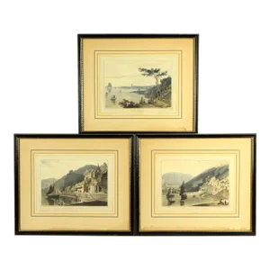 William Daniel (1769-1837) Views From Scotland & North Devon Aquatints Set of 3