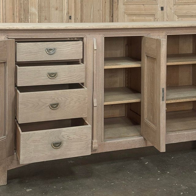 Antique Gothic Revival Stripped Oak Buffet For Sale - Image 13 of 18