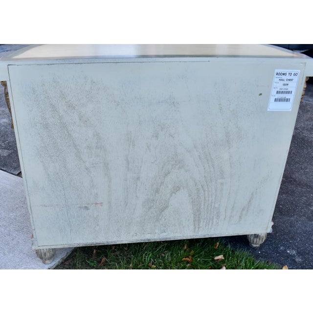 Vintage (1990's) Commode, Cabinet has a Venetian Style. Hand Painted Floral Motif in Muted Shades. The Commode has 3...