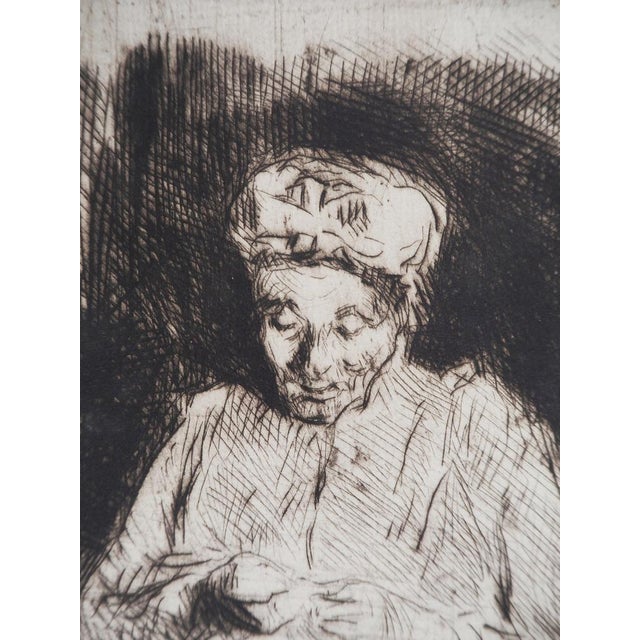 Maximilien Luce, The Lacemaker, 1895, Original Signed Etching For Sale - Image 4 of 6