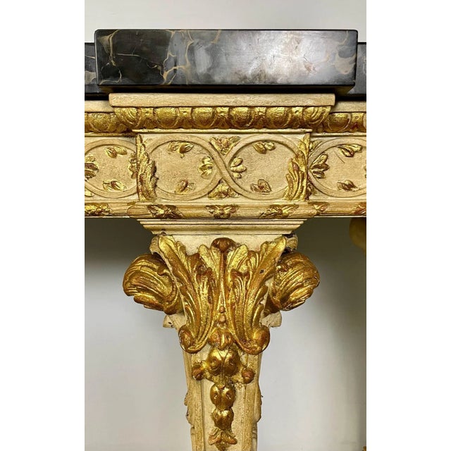 Monumental Marble Top Louis XV Style Console, Sideboard, Maison Jansen, 19 Cent For Sale - Image 11 of 13