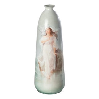 Victorian Porcelain Portrait Vase For Sale