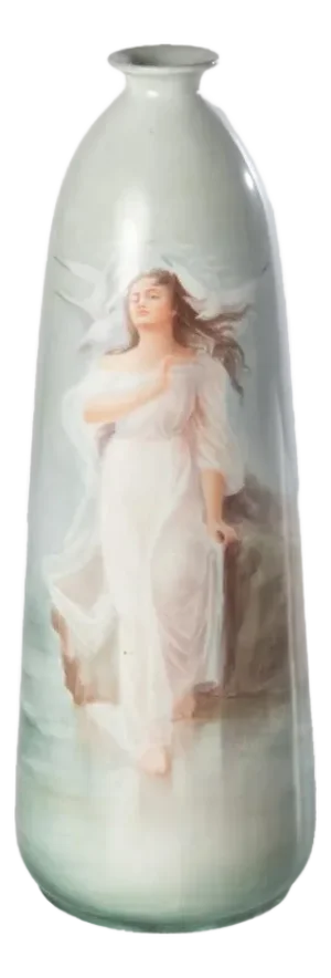 Victorian Porcelain Portrait Vase