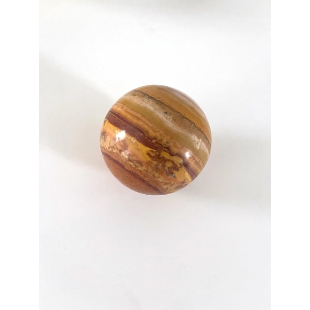 Tan Vintage Banded Jasper Orbs - Set of 3 For Sale - Image 8 of 11