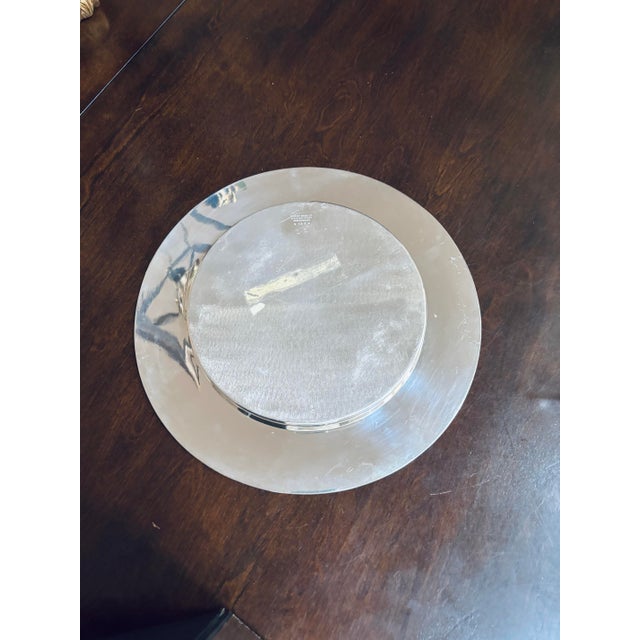 Early 20th Century Rare Antique Hardy Bros. Sydney and Brisbane- Made in England- Sterling Silver 12” Round Beaded Tray For Sale - Image 5 of 9
