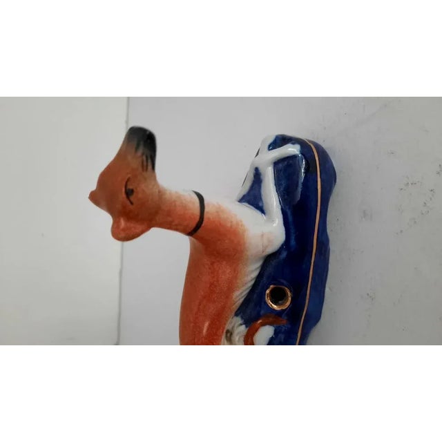 Antique Staffordshire Dogs and Rabbit Inkwell, Set of 3, in Very Good conditions. Designed before 1890