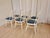 1970s Vintage White Bentwood Dining Chairs with Blue Fabric Seats, 1970s, Set of 6 For Sale - Image 5 of 15