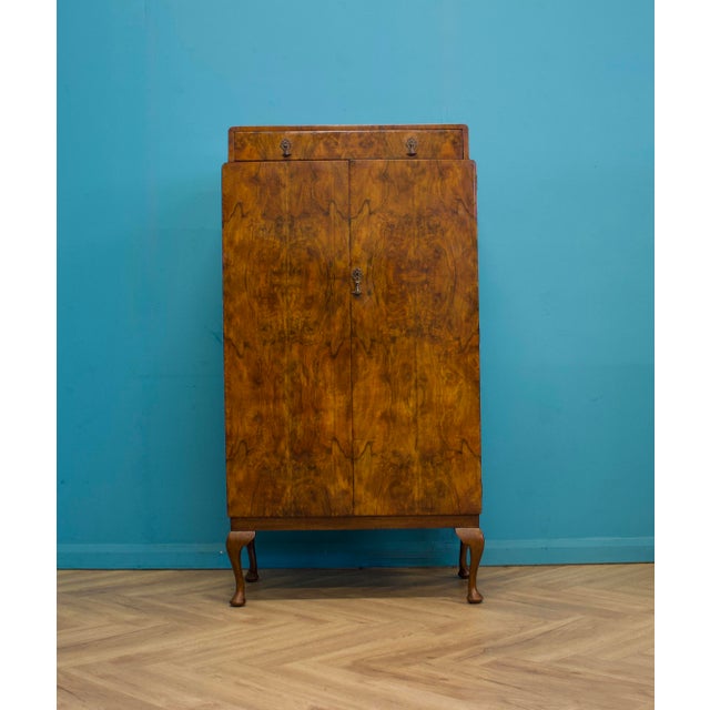 Art Deco Walnut Compact Wardrobe, 1930s For Sale - Image 11 of 11