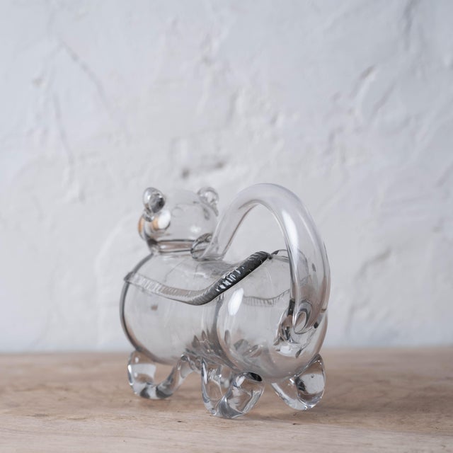 Glass Danish Holmegaard Glassworks Fyldehund Dog Decanter For Sale - Image 7 of 9