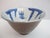 Chinese export Batavia Ware porcelain tea cup or bowl. Blue and white interior showing what I think are koi fish, and a...