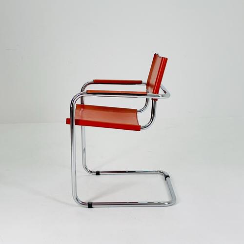 1 of 7 chairs model mg5 centro studio desk chair in cognac by mart stam & marcel breuer, 1970s fasem italy model: mg5...