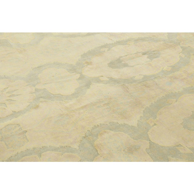 Rug & Kilim Antique 20th Century Turkish Hereke Rug in Soft Pastel Medallions - Rug & Kilim For Sale - Image 4 of 9