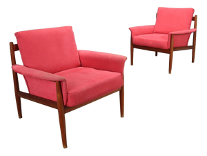 118 Armchairs attributed to Grete Jalk for France & Son, Set of 2