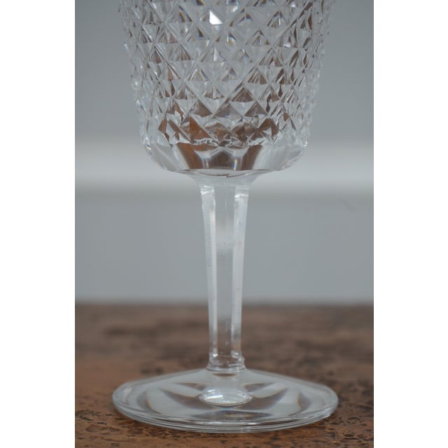 Glass Set of 7 Waterford Alana 7 Inch Cut Crystal Wine Glasses For Sale - Image 7 of 9