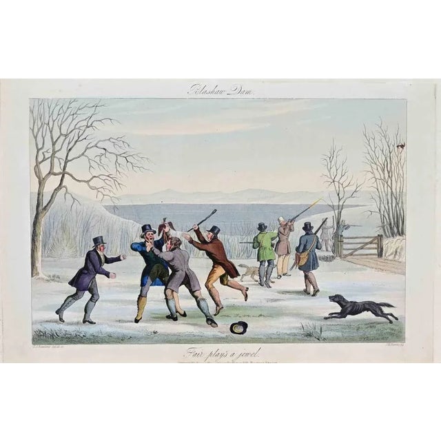 Blashaw Dam is an artwork, realized by the artist Joseph Banks in 1837. Etching colored. Titled and signed on plate ....