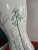 A gorgeous understated Chinese Style lamp featuring botanic greens and grays, possible trees.. Thick heavy ceramic /...