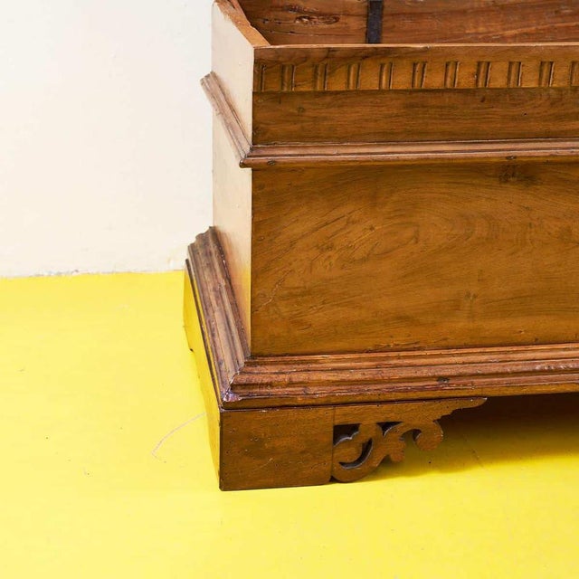 Antique Italian Wooden Chest For Sale - Image 9 of 16