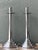 Chrome Vintage Stepped Base Chrome Candlesticks For Sale - Image 8 of 12
