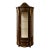 Grand French Louis XV Display Vitrine Cabinet – Ornate Wood Curio With Glass, Velvet Interior & Gold Leaf Details For Sale
