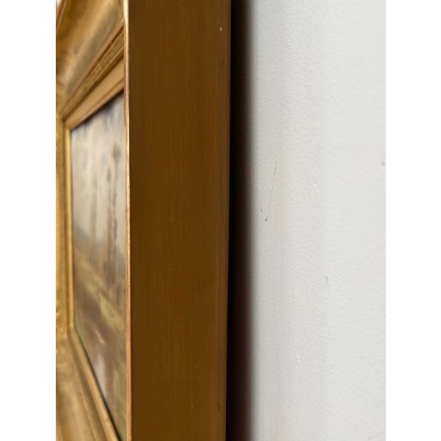 Gustave Eugène Castan, Personnages au bord de l'étang, Oil on Wood, Framed For Sale - Image 13 of 18