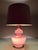 Mid-Century Belgian Purple Opaline Glass Table Lamp with Vintage Velvet Shade from De Rupel, Belgium 1960s For Sale - Image 10 of 12