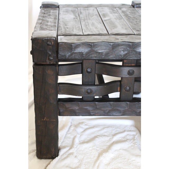 Brown A Pair of 1970s Attributed to Null Knotty Pine Side Tables For Sale - Image 8 of 11