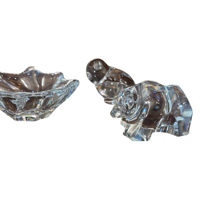 Baccarat Set of Five Baccarat Crystal Animal Figures & Bowl. Late 20th Century. For Sale - Image 4 of 7