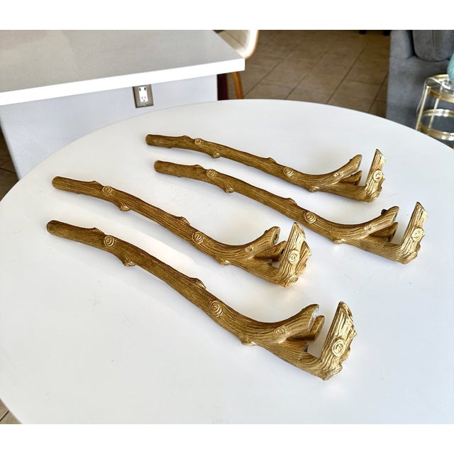 Traditional P.E.Guerin Faux Bois Gilt Bronze Table Legs For Sale - Image 3 of 16