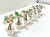 1950s 1950s Czech Art Glass Flower Place Card Holders – Miniature Potted Bouquets – Set of 6 For Sale - Image 5 of 12