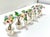 1950s 1950s Miniature Czech Art Glass Potted Flowers Bouquet Place Card Holders - A Set of 6 For Sale - Image 5 of 12