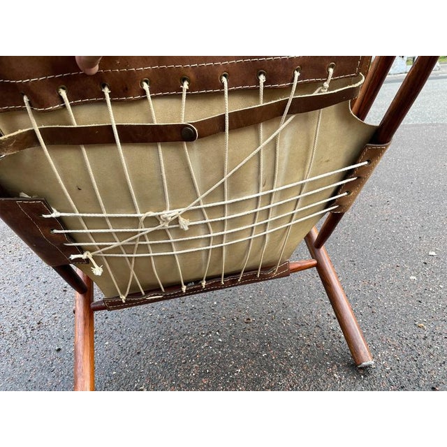 Animal Skin Set of Scandinavian Safari Chairs attributed to Arne Norell, 1973 For Sale - Image 7 of 11