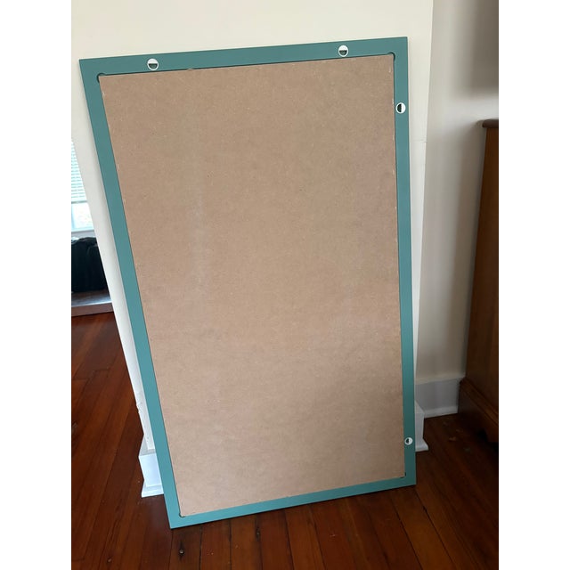 2020s Soft Seafoam Green Arched Full-Length Leaning Wall Mirror - Architectural Frame, Coastal Modern For Sale - Image 5 of 6