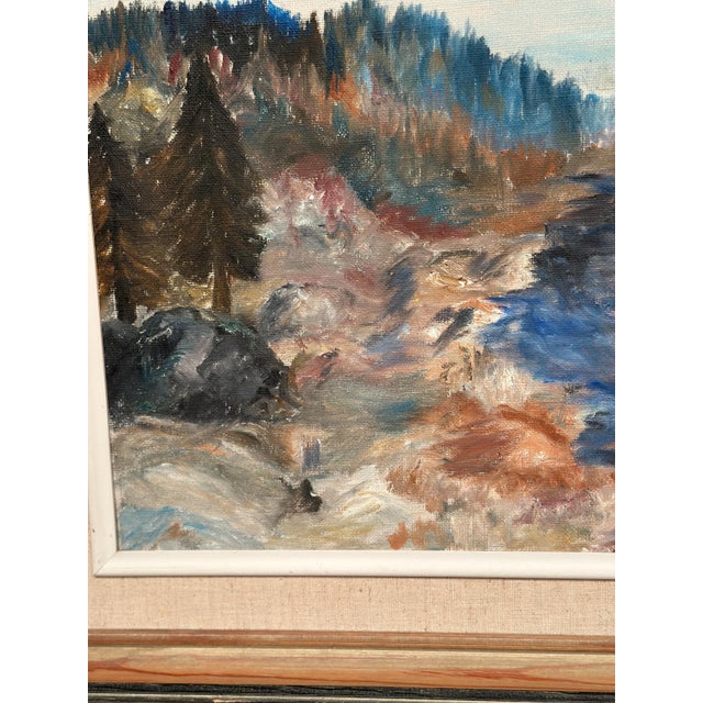 Kaj, Landscape with River and Forest, 1950s, Oil on Canvas, Framed For Sale - Image 18 of 18