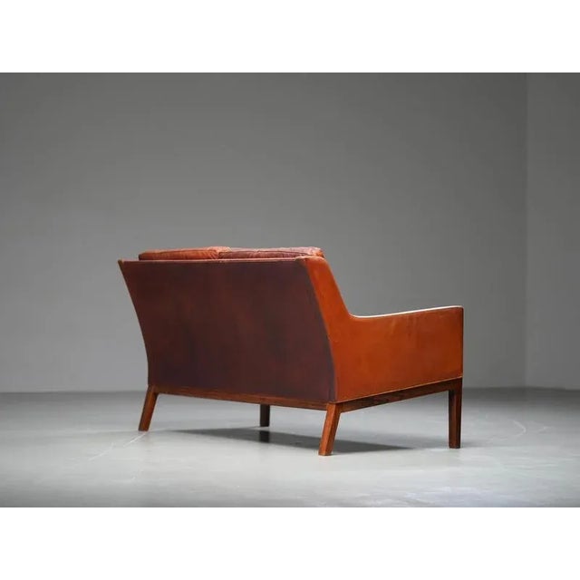 2-Seater Sofa in Cognac Leather by Kai Lyngfeldt Larsen, Denmark, 1960s For Sale - Image 10 of 16