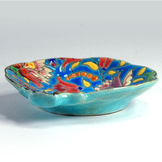 1930s Small Ceramic Dish from Faïenceries Et Emaux De Longwy, 1930s For Sale - Image 5 of 8