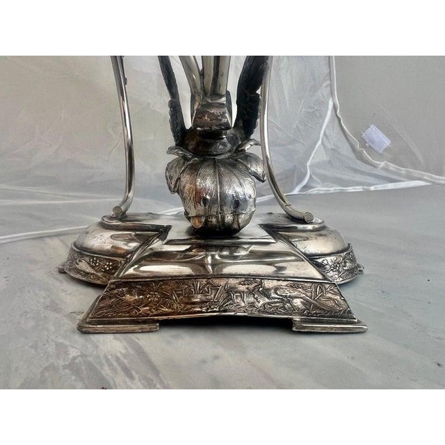 Early 20th Century Ornate Wilcox Silver Plate Serving Dish, Late Victorian, Angels, Usa For Sale - Image 12 of 15